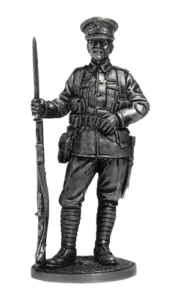 Рядовой пехотного полка. Великобритания, 1914-18 гг., Оловянная военно-историческая миниатюра, пьютер, чернение
