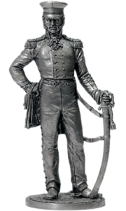 Генерал-майор А.П.Ермолов. Россия, 1812 г. Оловянная военно-историческая миниатюра, пьютер, чернение