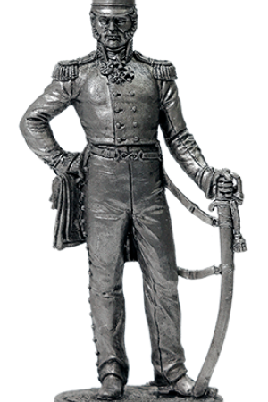 Генерал-майор А.П.Ермолов. Россия, 1812 г. Оловянная военно-историческая миниатюра, пьютер, чернение