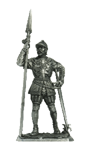 Помощник капитана. Англия, 1544 г. Оловянная военно-историческая миниатюра, чернение.