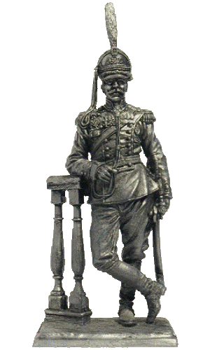 Полковник Лейб-гвардии Драгунского полка. Оловянная военно-историческая миниатюра, пьютер, чернение