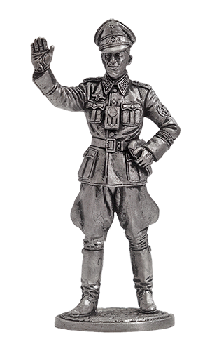 Обер-лейтенант фельджандармерии Вермахта (Германия), 1940-45гг. Оловянная военно-историческая миниатюра, пьютер, чернение