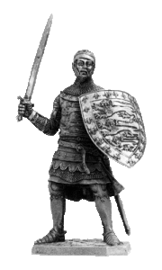 Джон Плантагенет, граф Корнуолл. Англия, 1316-36 гг. Оловянная военно-историческая миниатюра, пьютер, чернение