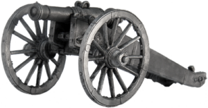 Полупудовый единорог системы Аракчеева. Оловянная военно-историческая миниатюра, пьютер, чернение