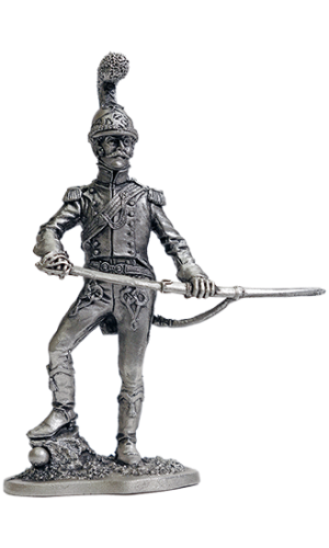 Офицер шеволежерского полка. Оловянная военно-историческая миниатюра, пьютер, чернение
