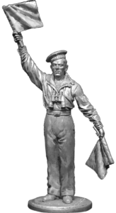 Матрос-сигнальщик. Военно-историческая модель. Фигурка, сплав пьютер, литье, пайка, чернение.