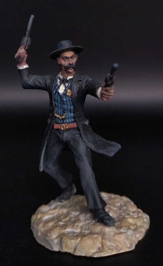 Wyatt Earp, the Western legend. Оловянная военно-историческая миниатюра, пьютер, акриловые краски