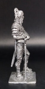 Германский воин, 1 в. до н.э. Оловянная военно-историческая миниатюра, пьютер, чернение