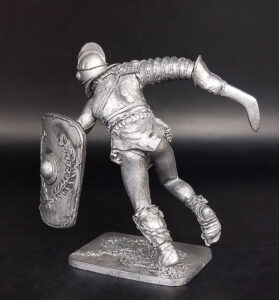 Римский гладиатор Секутор. Оловянная военно-историческая миниатюра, пьютер, чернение