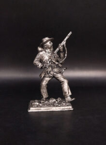 Пехотинец армии США, 1861-65гг. Оловянная военно-историческая миниатюра, пьютер, чернение