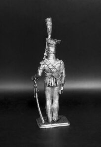 Польский улан. Военно-историческая миниатюра. Фигурка из пьютера, литье, пайка, чернение.