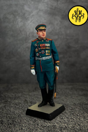 Константин Константинович Рокоссовский - советский маршал, полководец. Военно-историческая мириатюра, художественная роспись акриловыми красками